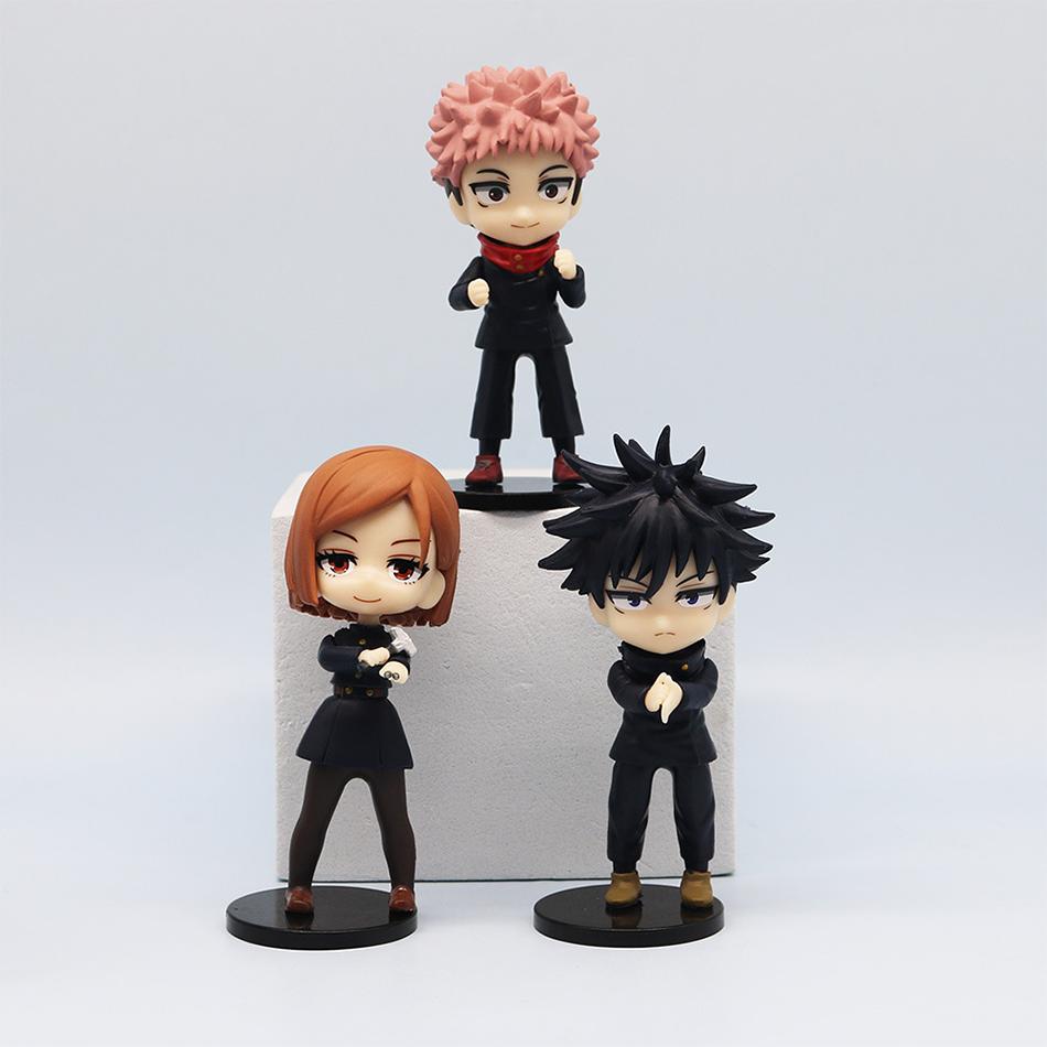 New 7 Pcs/Pack Q Posket Jujutsu Kaisen 9cm Figure Satoru Gojo Itadori Yuji Geto Suguru Nobara Megumi Collection Character Orname