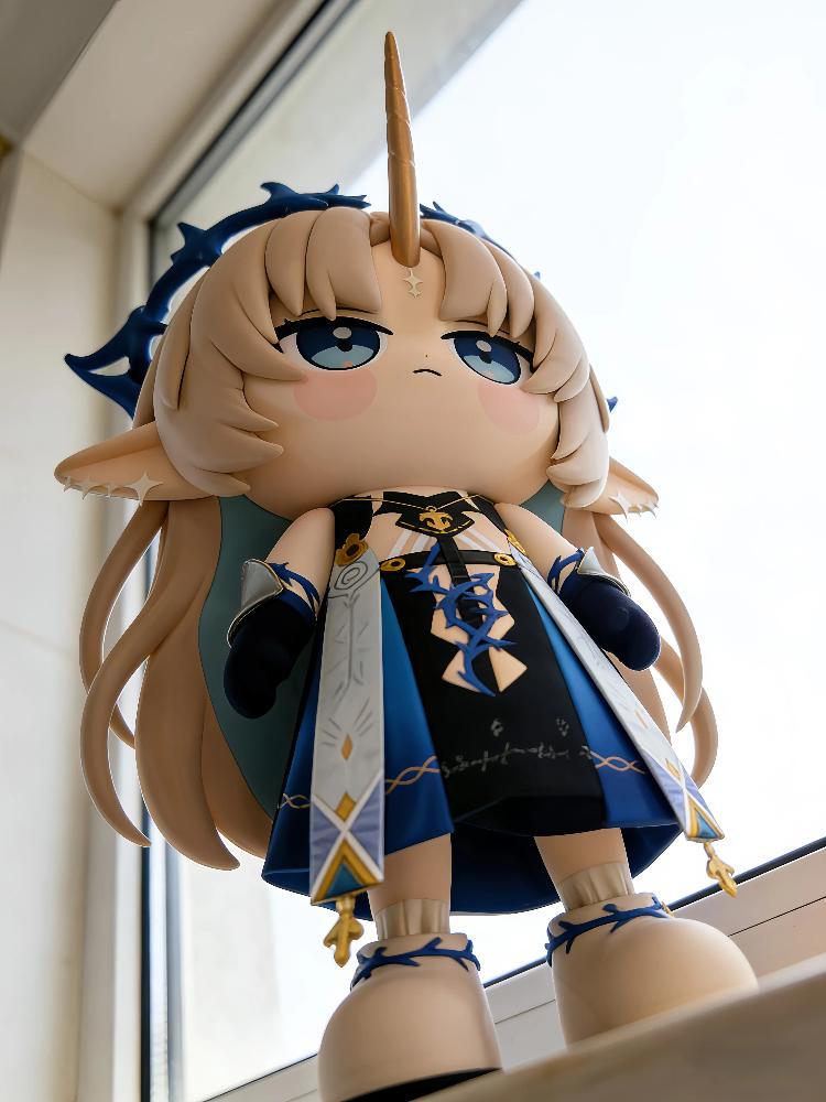 New 13cm Kati Xixia Cute Elf Girl Anime Gk Figure Full Painted Desktop Decor Pc Case Ornament Trendy Gift For Anime Fans