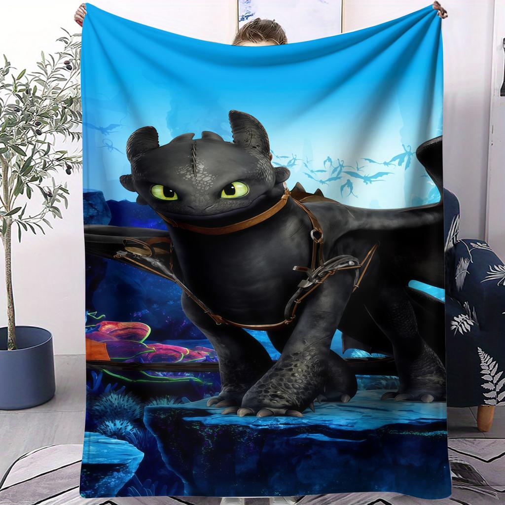 How To Train Your Dragon Small Cover Blanket All Season Soft Comfortable For Bed Bedroom Dorm Sofa Lunch Camping Anime Fan Gift