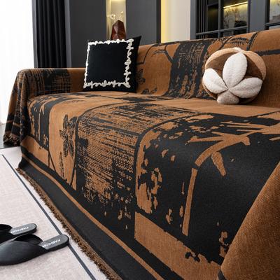 Простий шениловий чохол для дивана Модний Машинне прання Нековзкий Подушка для дивана Чотири сезони Універсальний Сучасний меблевий килимок Домашній декор