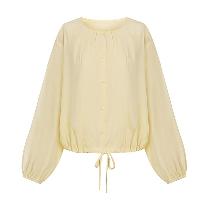 T View String Round Blouse_V6A-Cbl033