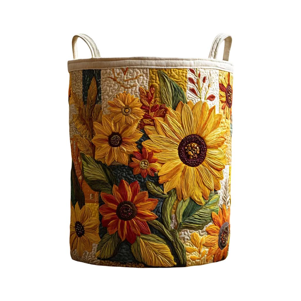 Large Capacity Quilted Fabric Storage Bin Ideal For Dirty Clothes And Household Items Laundry Basket