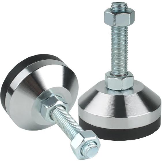Heavy Duty Leveling feet,Machine Leveling feet 2.36" Dia Base,Leg Leveler M12 Thread, 1300 Lb Capacity,Capacity for Machine,Workbench, Cabinet & More