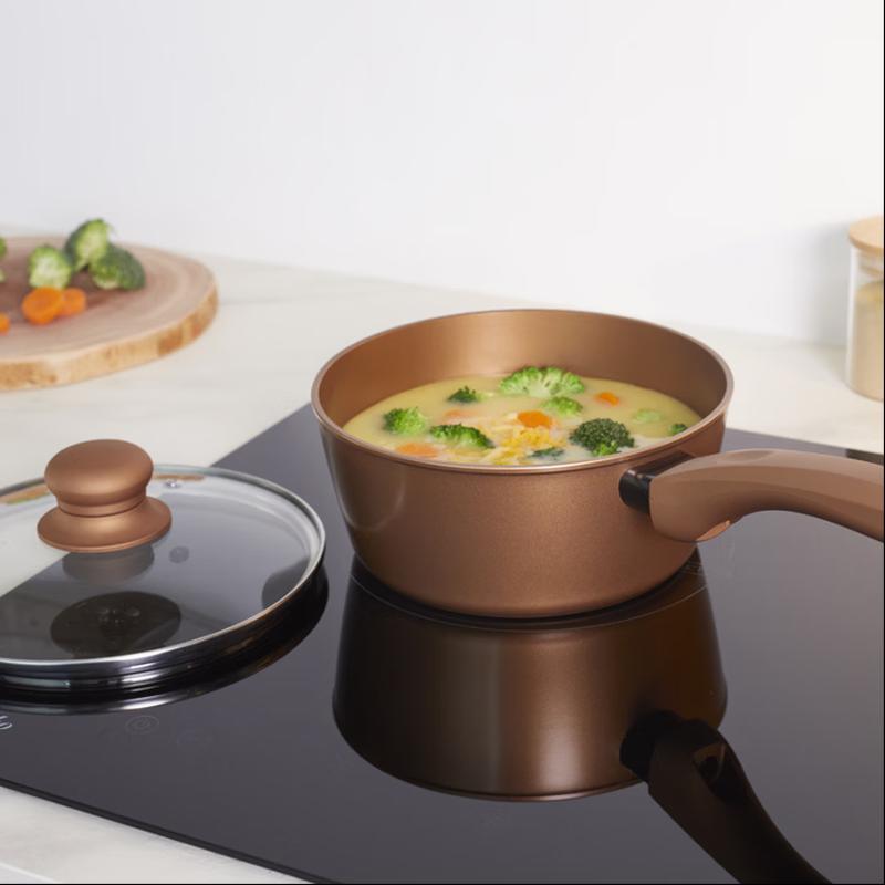 VISIONS Corning Caramel Series 24cm Single Handle Wok with Lid