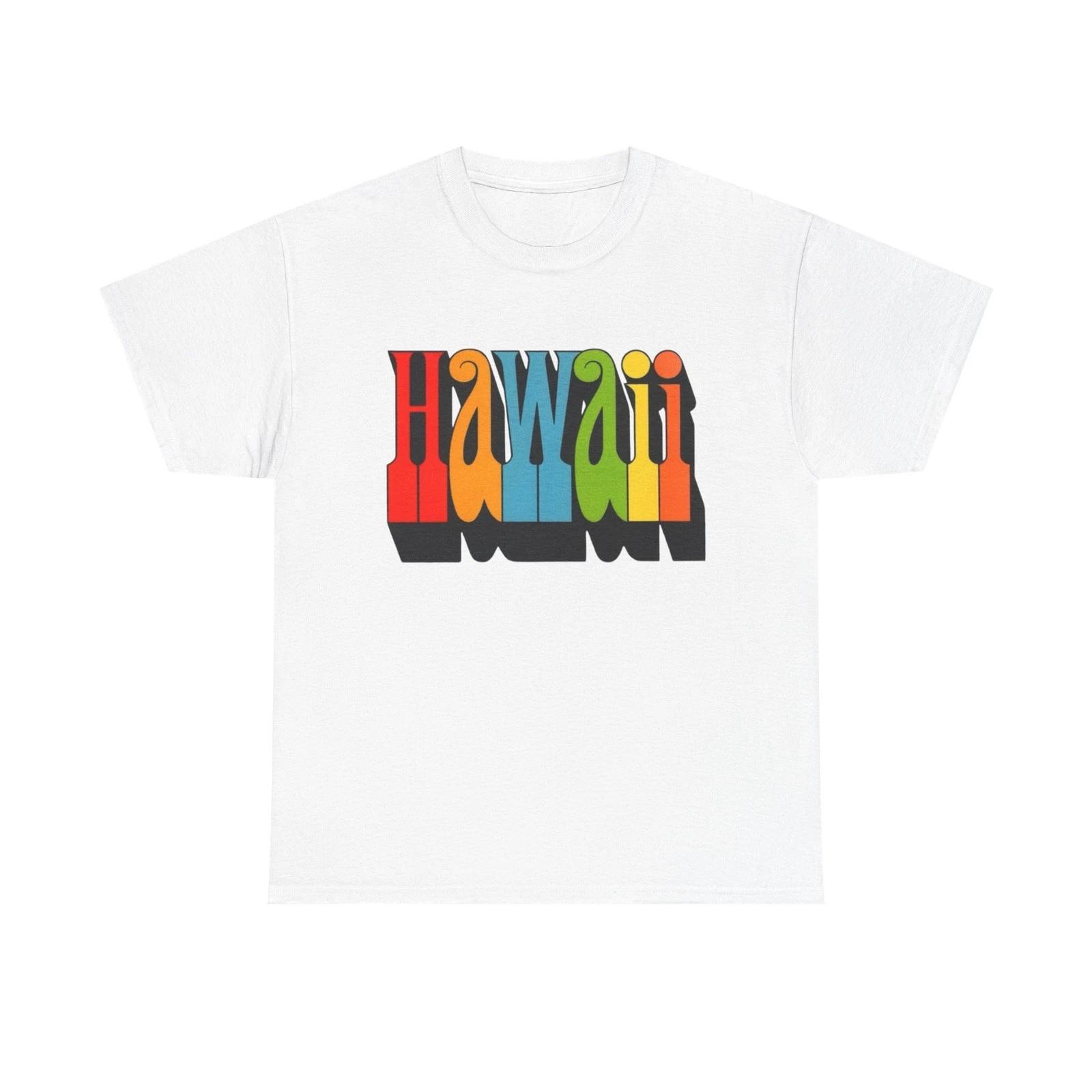 Hawaii Retro Graphic T Shirt Unisex Heavy Cotton Tee 4XL
