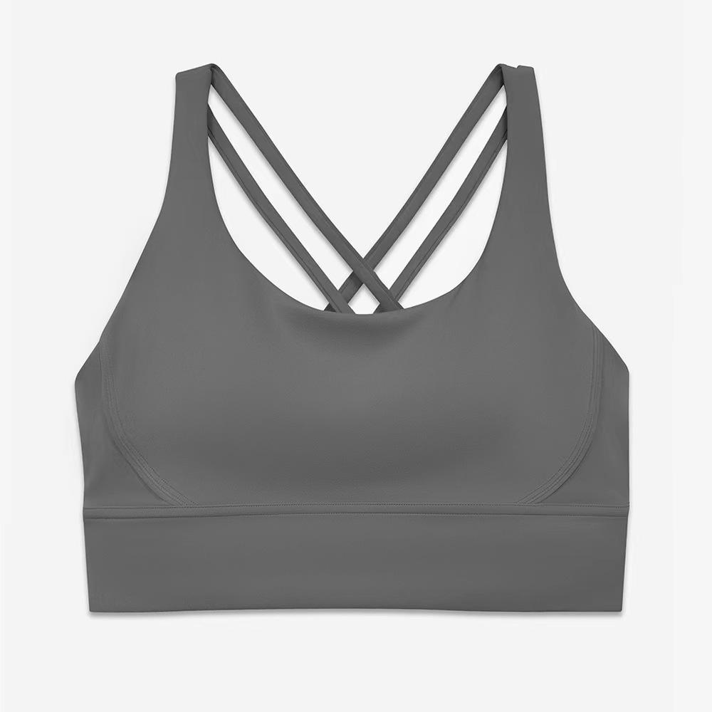 Double-Sided Criss-Cross Shockproof Sports Bra - Cloud-Like Yoga Fitness Top