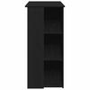 Wall Mounted Bar Table Black Oak Effect 102 X 50 X 103.5 Cm Engineered Wood
