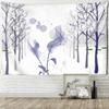 Snowfield Oil Painting Tapestry Wall Painting Trees Flowers Art Simple Lines Bohemian Mandala Bedroom Home Decor
