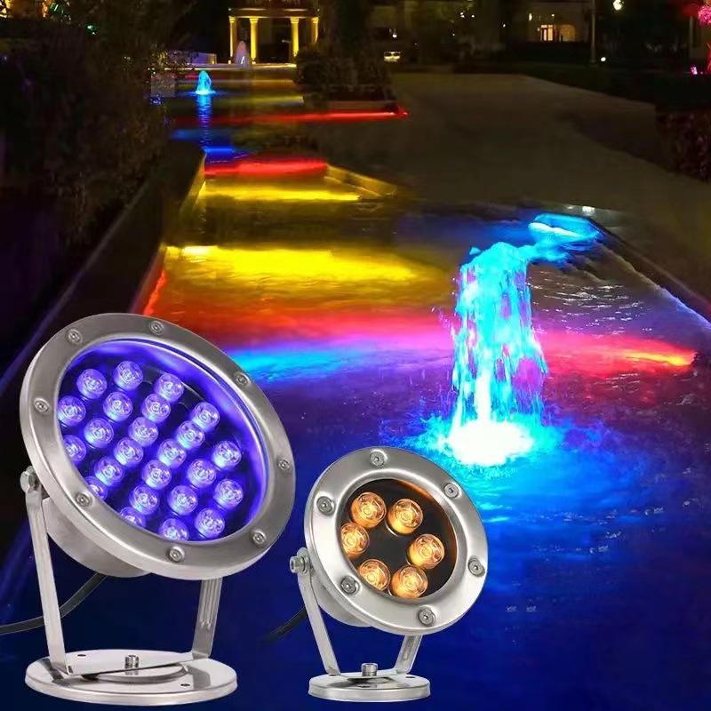 Colorful Low Voltage (12V/24V) Underwater Light for Pools, Fountains, and Ponds
