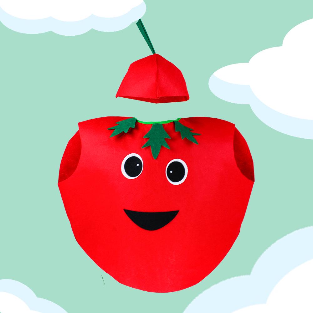 Costumi di Frutta e Verdura per Bambini: Fragola, Ananas, Uva, Peperoncino, Banana per le Recite dell'Asilo
