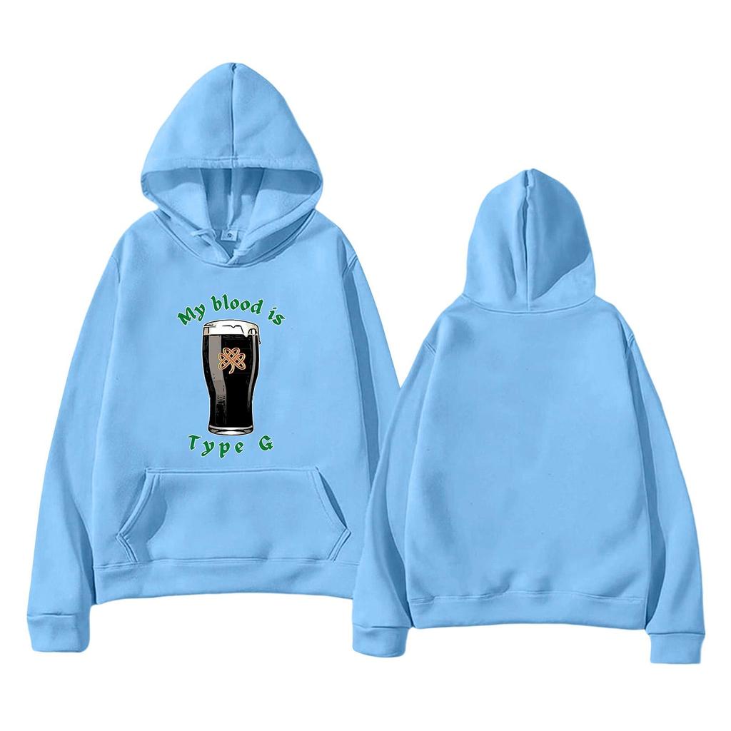 Unisex Fashion Lightweight Long Sleeve Pullover With Pockets Printed Hoodie