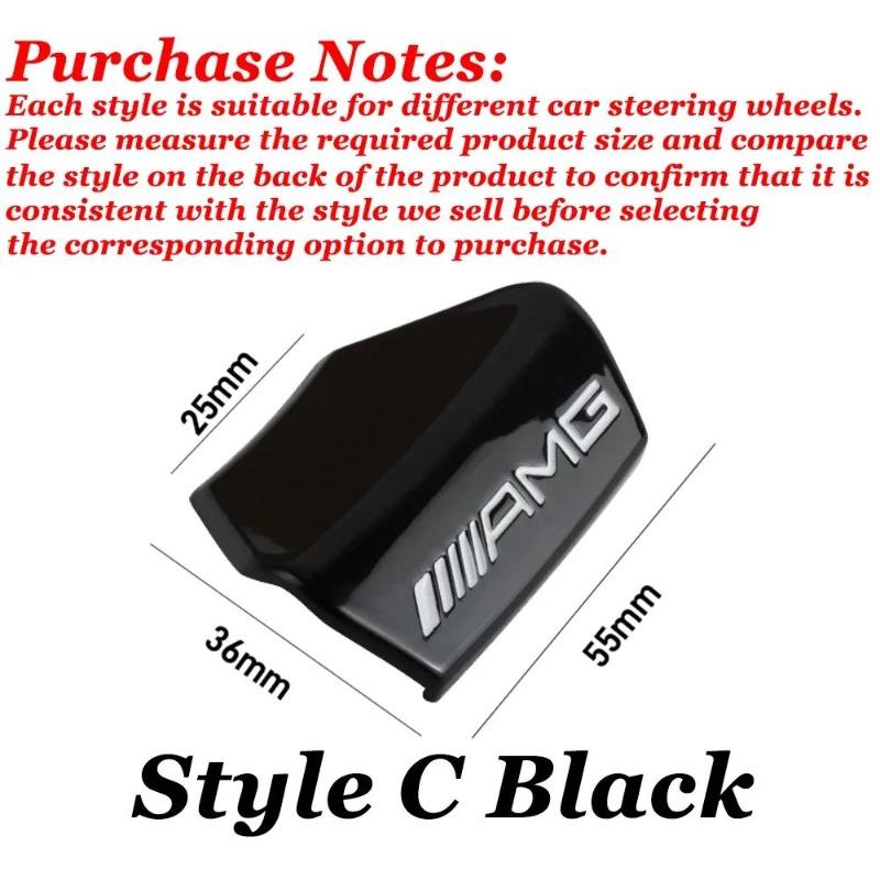 ABS Logo AMG Emblem Car Steering Wheel Sticker For Mercedes Benz AMG W203 W204 W205 W176 W211 W212 W213 GLA GLC Auto Accessories