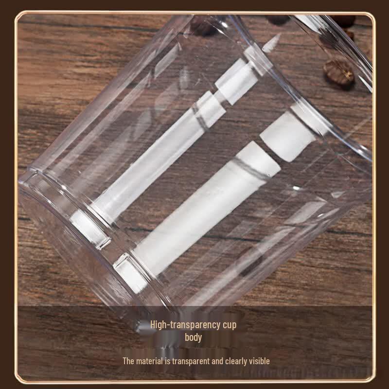 DISHJOY Disposable Transparent Coffee & Milk Tea Cups with Lids