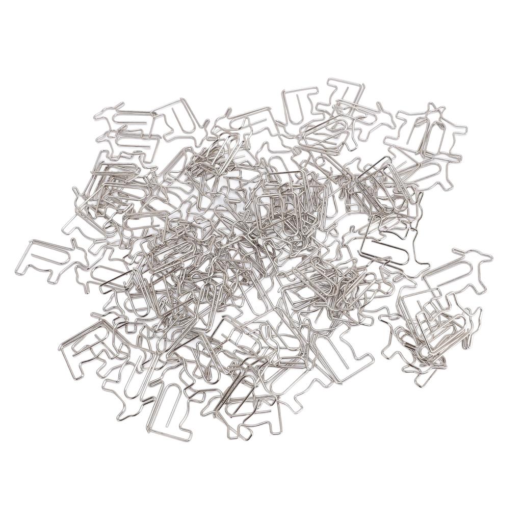 100PCS Cow Shaped Paper Clips Iron Wire Cute Bookmark Clip for File Scrapbook Note Office School