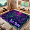 Octopus Sea Life Theme Crystal Velvet Floor Rug Personalized Custom Name Text Warm Carpet Home Decoration