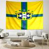 1PC Brazilian Football Emblem Printed Tapestry Room Decoration Wall Hanging for Living Room Bedroom, Dormitory, Birthday and Christmas Gifts