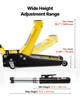 Low Profile Floor Jack, 3 Ton Capacity, Steel Racing Floor Jack with Dual Pistons Quick Lift Pump, Hydraulic Trolley Car Lift for Sports Cars, Sedans,