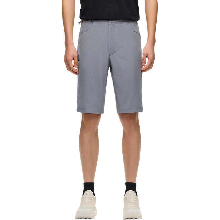 Anta Comfortable Versatile Simple Mid-Waist Zipper Solid Color Breathable Five-Point Casual Shorts Men Shorts Rock-Gray 152520510-4