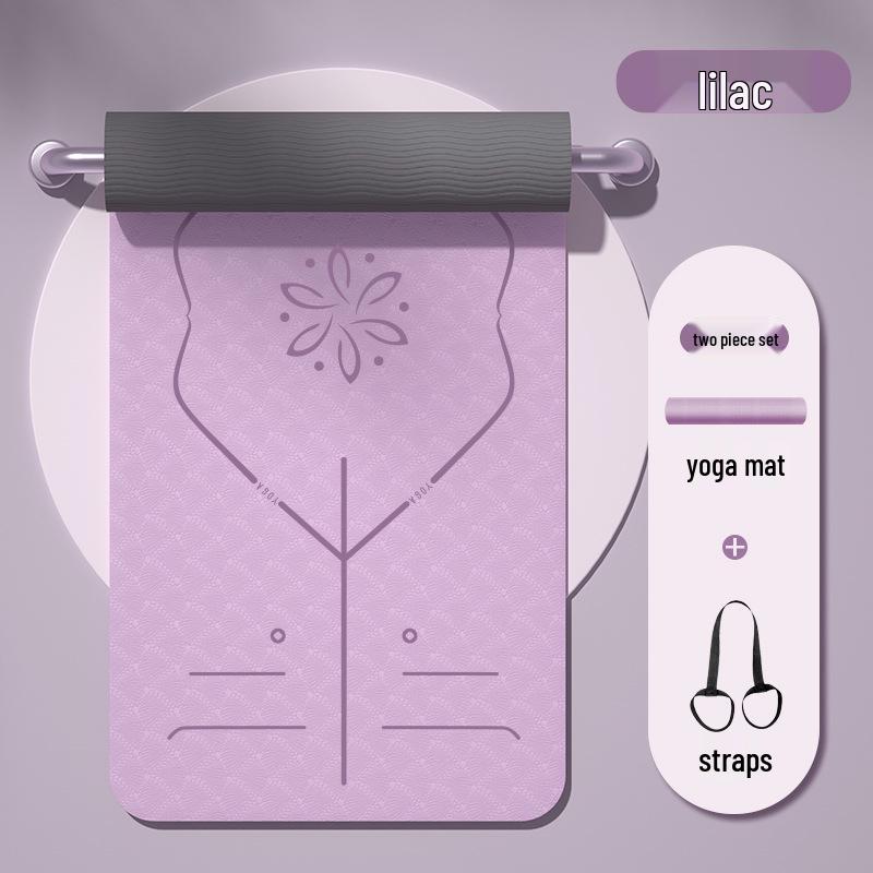 10mm Thick Non-Slip TPE Yoga & Fitness Mat for Sound Insulation & Shock Absorption