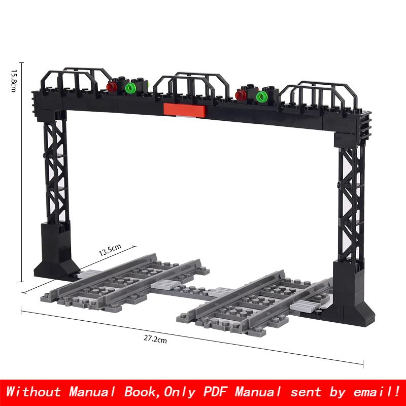 City Trains Flexible Tracks Forked Straight Curved Soft Rails Track Switch Building Block Bricks Kids Diy Technical Creative Toy