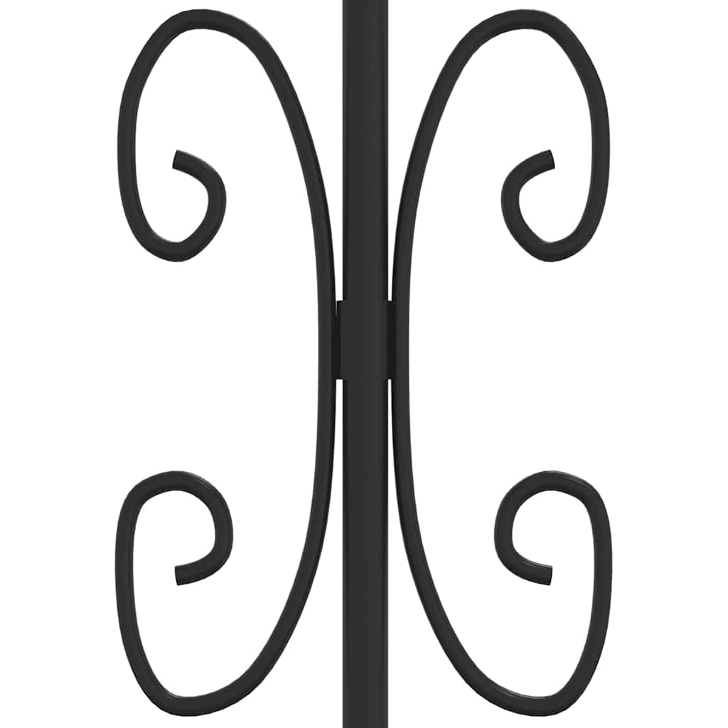 Garden Gate KAMPEN with Spear Tip Black 103 x 150 cm Steel
