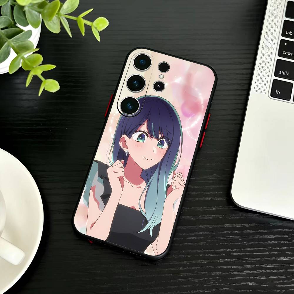 Anime Oshi-no Ko Phone Case For Samsung S26,S25,S24,S23,S22,S30,S21,Ultra,Plus,FE 5G Black Soft Cover