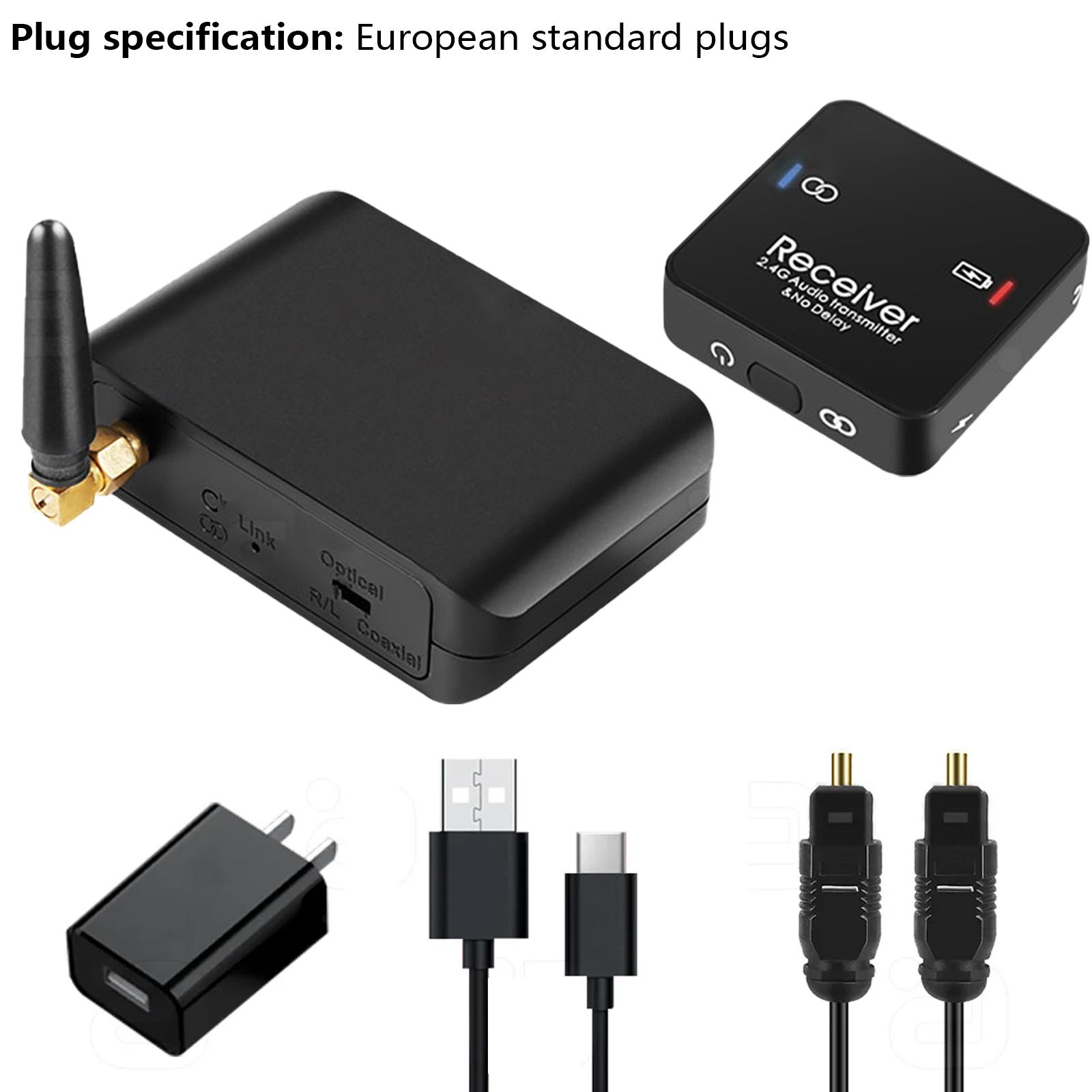 

WR362 Sound Transmitter and Receiver Kit 2.4G Technology Wireless Transmission AC3/DTS/PCM Digital Audio Signal Input EU