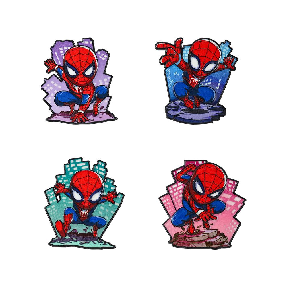4Pcs Anime Cute Character Brooch Individuality Enamel Pin Backpack Clothing Jewelry Metal Badge Accessories Gift