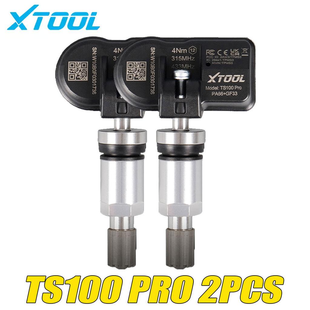 XTOOL TS100 PRO TPMS SENSOR 315MHz & 433MHz TPMS Sensor Tire Repair Tools 2 IN 1 Car Tire Pressure Monitor Tester Programming