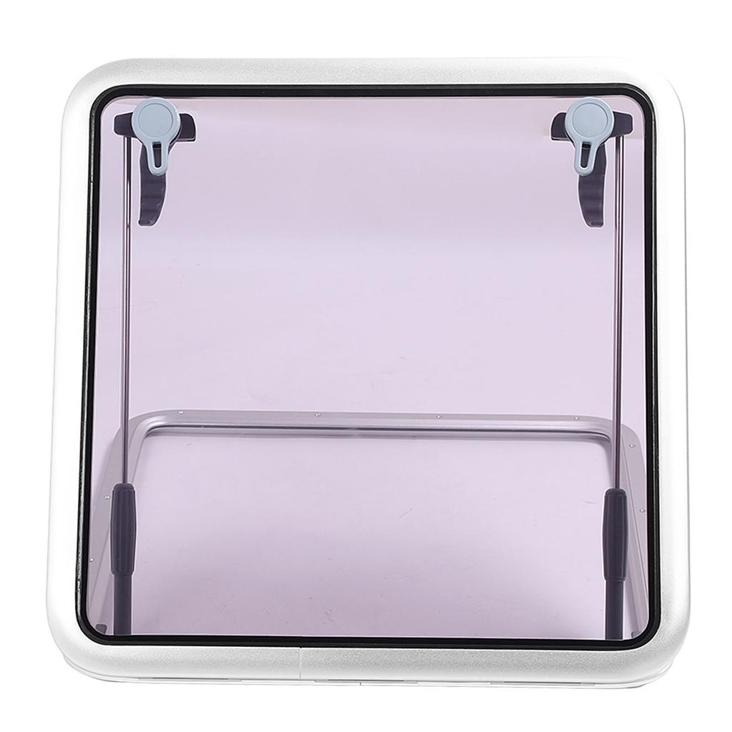600x600mm Boat Skylights Window Square Push Out Deck Porthole Skylights Ventilation Hatch with Support Rod for Yacht