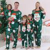 Santa Claus Print Santa Claus Print Sleepwear 2 Pieces Suit Christmas Pajamas Set Xmas Holiday
