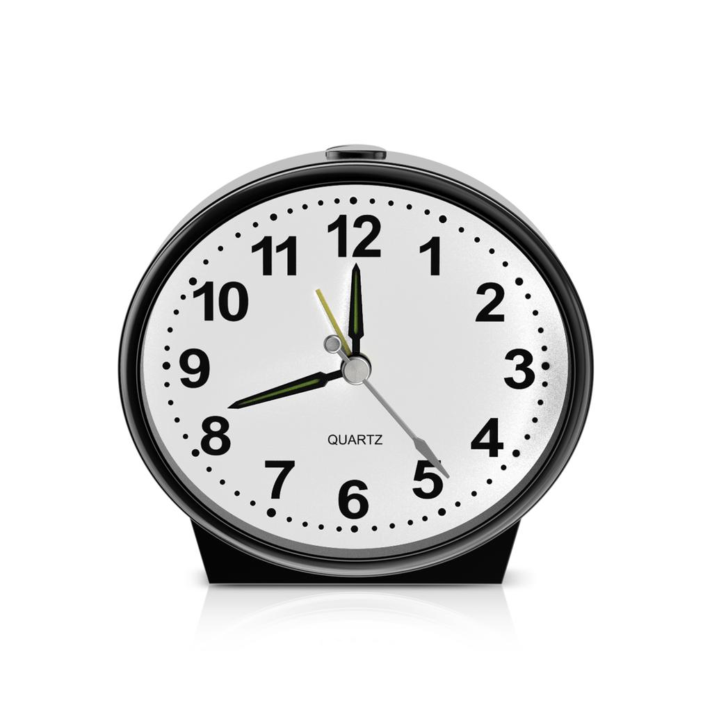 ORIA Analog Alarm Clock Bedside Silent Travel Alarm Clock Table Clocks with Night Light And Snooze for Heavy Sleepers Kids Elder