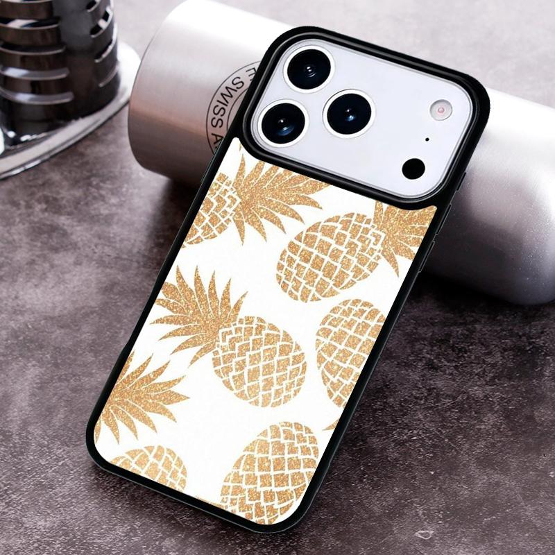 Pineapple Summer Phone Case for iPhone 17 16 15 Pro Max Air 14 13 12 11 Plus Shockproof Capa Cover