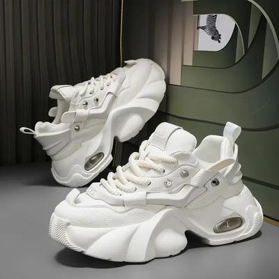 Fashion Designer Men's Shoes Fashion Chunky Sneakers Height Increasing Platform Casual Shoes for Men Lace Up Sports Shoe Tenis Masculino