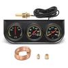 3in1 Water Temp Gauge 52MM Oil Pressure Gauge AMP Volt Meter 12V Kit Car Triple Gauge With Sensor