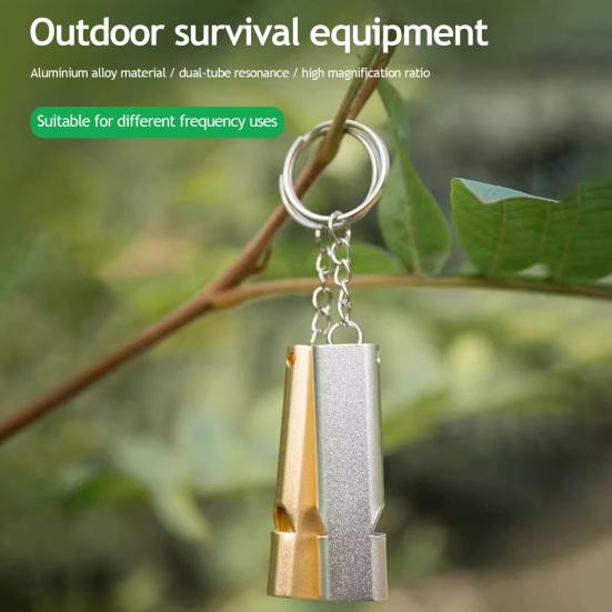 Gwizdki Awaryjne Zewnętrzne z Brelokiem Wytrzymały Stop Aluminium Kemping Wędrówki Polowanie Survival Sport Trening Zwierząt Gwizdek z Brelokiem