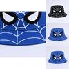 Cartoon Spider Fisherman Hat With Sun Protection For Kids Outdoor Summer Casual Wear