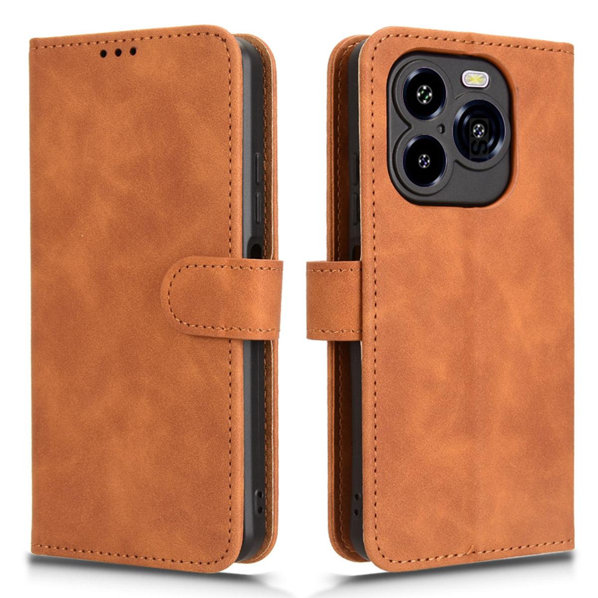 

Для Oukitel C65 Pro/C65 Шкіряний чохол з відчуттям шкіри Протиударний Чохол-гаманець з відкидною кришкою для телефону E