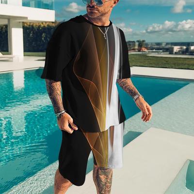 Survêtement d'été pour hommes, impression 3D, vêtements de sport pour hommes, ensembles à manches courtes, t-shirts + Shorts, ensembles de 2 pièces pour hommes, nouvelle collection