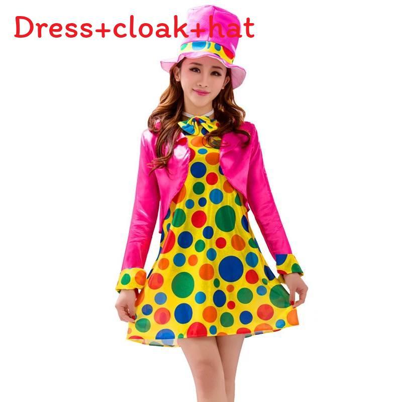 Clown Cosplay Costume For Adults With Polyester Fabric Perfect For Themed Parties And Performances