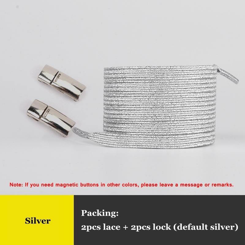 New Elastic Magnetic Shoelaces Sneakers Shoelace Kids Adult No Tie Shoe Laces Rainbow Lock Lazy Laces One Size Fits All Shoes