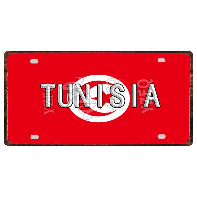 [YZFQ ]30X15CM Nationalflagge Marokko Norwegen Zypern Metallblechschild Stadt Reise Souvenir Wand Kneipe Geschäft Heimhandwerk Dekor DC-1345B