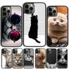 Cute Kittens Cat Phone Case Cover For iPhone 17 Air 15 16 14 13 12 Pro Max 11 Pro Max Plus Coque Shell