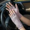 Cotton Women Half-finger Gloves Anti-slip Driving Gloves Fashion Sunscreen Gloves  Outdoor Sports