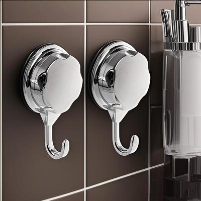2pcs Kitchen, Bathroom, Bathroom, Bathroom, No Punching Hook, Single Adhesive Hook
