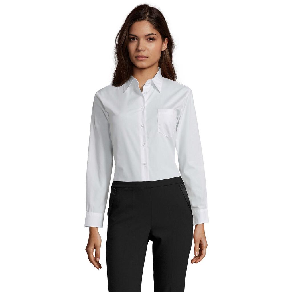 SOLS Womens/Ladies Executive Poplin Long-Sleeved Business Blouse