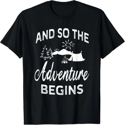 Und so beginnt das Abenteuer Reise Camping T-Shirt