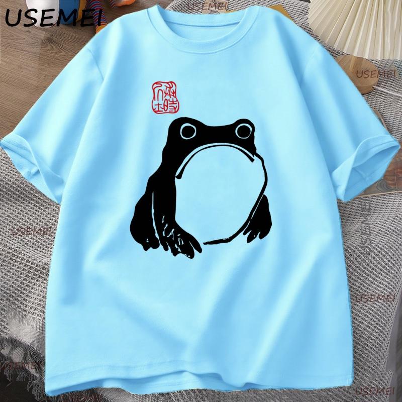 Japanese Frog Matsumoto Hoji Toad T Shirt Frog Lover TShirt Women Short Sleeve Y2k Clothes Unisex Clothing Casual High Quality Tee