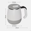 Electric Mixing Cup Mixer Portable Stainless Steel Self Stirring Coffee Mug 380ml for Kitchen Office