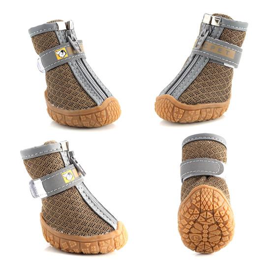 4Pcs Pet Shoes Lightweight Wear-resistant Breathable Fashion Dogs Mesh Sneakers Pet Supplies